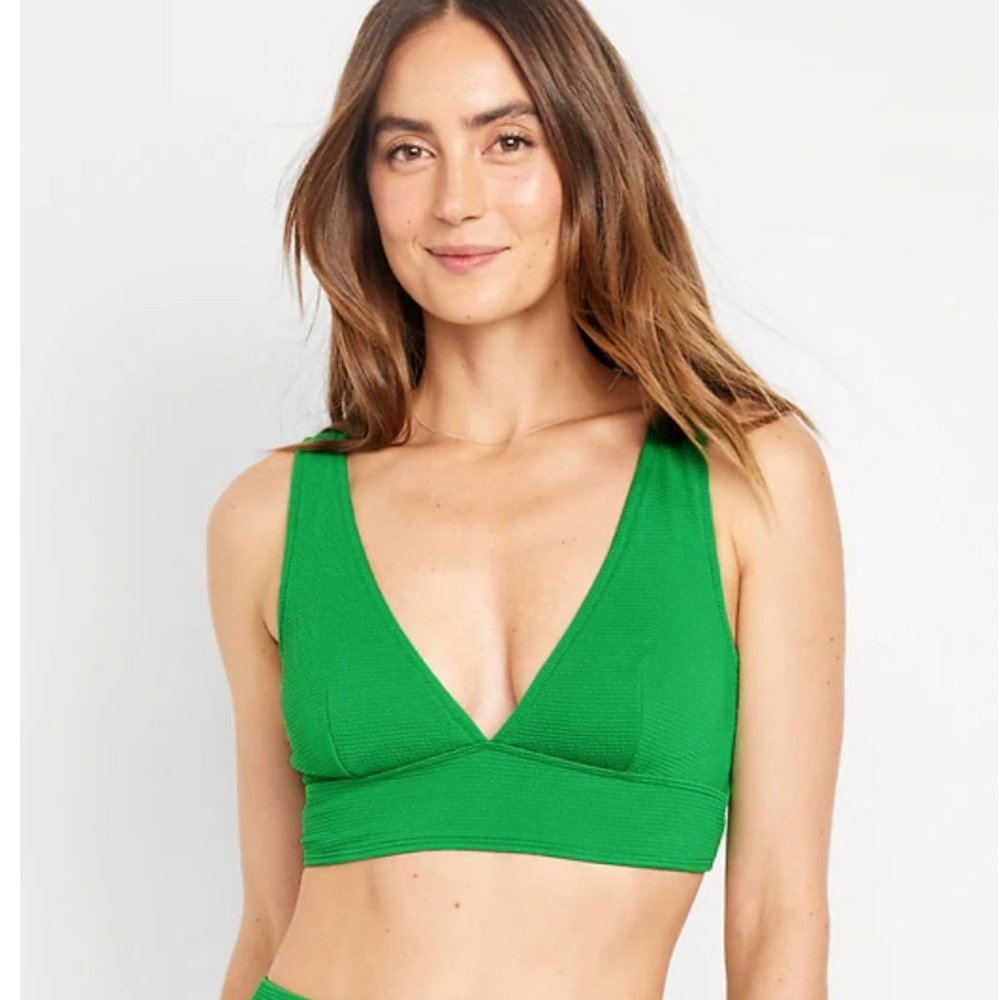 NWT Old Navy V-Neck Longline Bikini Swim Top